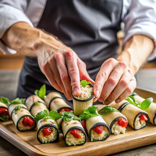 Patlidžan Rolnice sa Umakom od Avokada